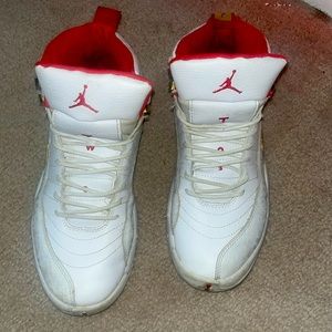 Red and white Jordan’s